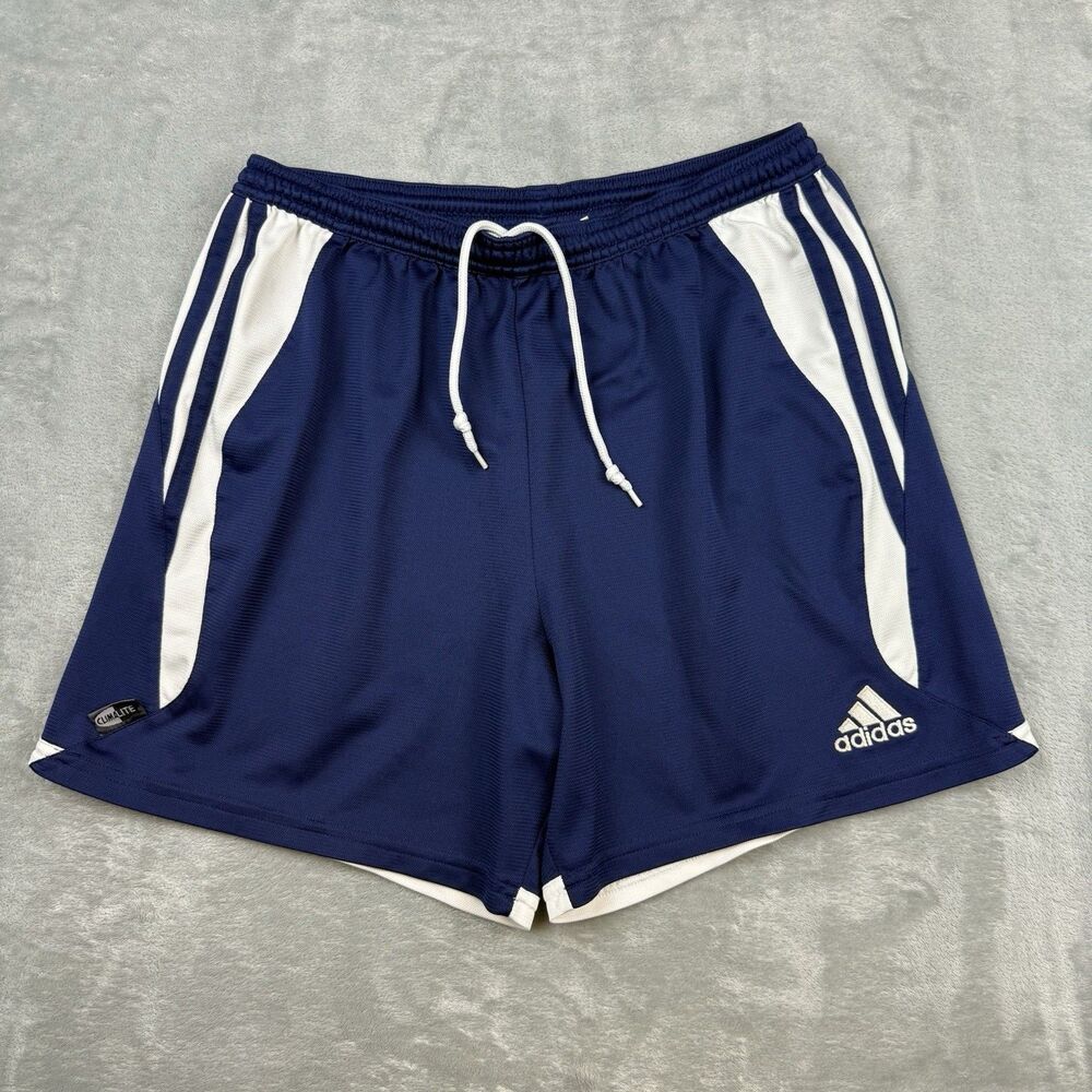 Vintage Adidas Climacool Soccer Shorts Mens Large Blue Athletic Training